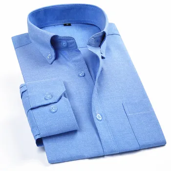 Oksfordo vyriški Laisvalaikio Ilgas Rankovėmis Marškinėliai Pledas Dryžuotas 2020 M. Pavasarį Slim Fit Vyrų Verslo Suknelė Marškinėliai Prekės Patogus, Kvėpuojantis