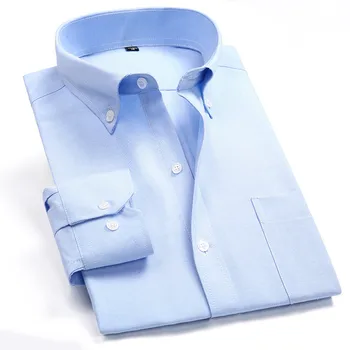 Oksfordo vyriški Laisvalaikio Ilgas Rankovėmis Marškinėliai Pledas Dryžuotas 2020 M. Pavasarį Slim Fit Vyrų Verslo Suknelė Marškinėliai Prekės Patogus, Kvėpuojantis