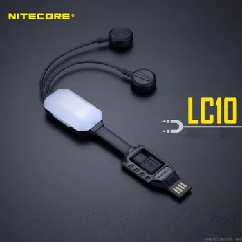 NITECORE LC10 nešiojamų magnetinio lauko USB įkroviklio cilindrų Li-ion baterija 1A MAX DC 5V su šviesos jutiklis