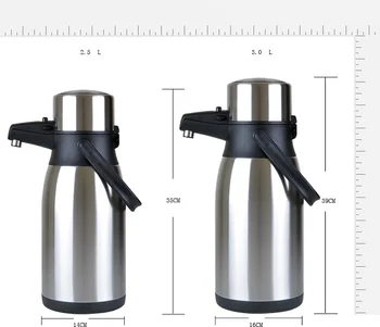 2.5 L 3L Nerūdijančio Plieno izoliuotas Termosas Termo puodelis Kavos puodą Šilumos vakuuminis vandens virdulys Vakuuminės Kolbos Šilumos