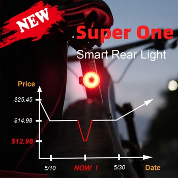 NEWBOLER Dviračių Smart Auto Stabdžių Šviesos Jutimo IPx6 Vandeniui LED Chargable Dviračių užpakalinis žibintas, Dviračio Galinis Žibintas, Dviračio Priedai