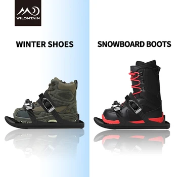 Mini Sniego Slidinėjimo Pačiūžas, Slidinėjimo Snowshoes, Reguliuojami Apkaustai Atskirti Trumpą Skiboard Snowblades Moterims, Vyrams Suaugusieji