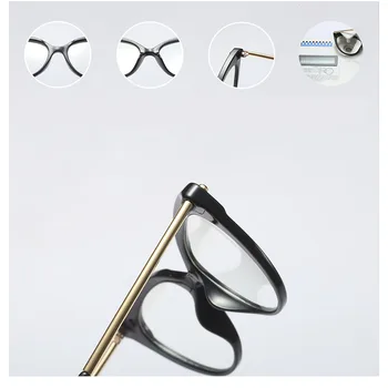 Peekaboo retro cat eye akiniai, rėmeliai moterų 2019 skaidrus optiniai akinių rėmeliai TR90 pusė metalo juodas leopardas