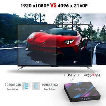 Android TV BOX 4k h96 max Android 9.0 4gb ram RK3318 2.4G5G WIFI 