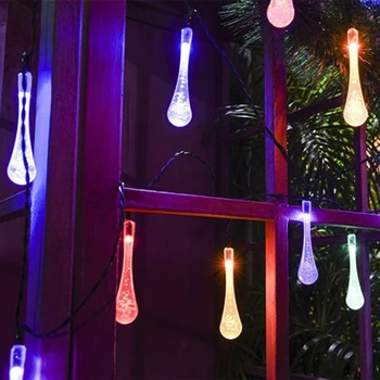 Saulės Mokestis LED Styginių Lauko Vandeniui RGB Pasakų Saulės šviesos Naktį Jutiklis Sodo Kiemo Vejos Kieme Kalėdinė Dekoracija lempos