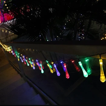 Saulės Mokestis LED Styginių Lauko Vandeniui RGB Pasakų Saulės šviesos Naktį Jutiklis Sodo Kiemo Vejos Kieme Kalėdinė Dekoracija lempos