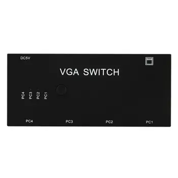 VGA Splitter 1080P 4 Port 1 Į 2 VGA Out Jungiklis 1X4 Vyrų ir Moterų su Laidu Y98A