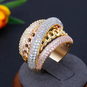 Nuotaka Kalbėti 2021 Nauja Siunta Vestuvinį Žiedą, Moterims Kubinis Cirkonis Elegantiška Panele Žiedai Šalies Jubiliejų Papuošalai, Aksesuarai