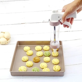 Slapukas Spaudai Ginklą Mašina Slapukų Priėmimo Pyragas Apdaila Paspauskite Formų & Konditerijos Vamzdžių Antgaliai Slapukas Įrankis Sausainių Maker