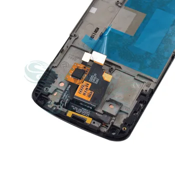 1280x768 Už LG E960 Google Nexus 4 E960 LCD Jutiklinio Ekrano skaitmeninis keitiklis komplektuojami Su Rėmo + Įrankiai 4.7