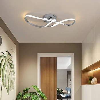 NEO Spindesį Aukso/chromuotas Modernios led Lubų šviesos fojė, miegamasis, koridorius, gyvenamasis kambarys AC90-260V lubų lempos šviestuvai