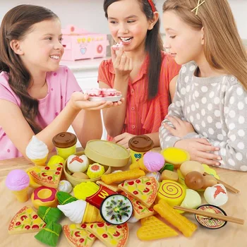 Modeliavimo Garlaivis Mėsainių Bandelės, Picos ir Ledų, Žaislų, Virtuvės Apsimesti Žaisti Mini Maisto Takeware Pavyzdį Vaikams Švietimo Dovana