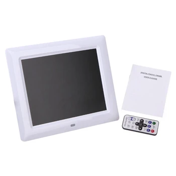 7 colių HD TFT-LCD Skaitmeninis Foto Rėmelis su MP3, MP4 skaidrių peržiūrą, Laikrodis Nuotolinio Darbalaukio Movie Player