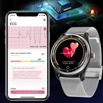 Smart Watch Vyrų EKG+PPG REKUPERATORIŲ, Širdies ritmą, Kraujo Spaudimą, Stebėti Gerti Priminti Sporto Fitness tracker IP68 Vandeniui Smart Grupė