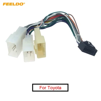 FEELDO 1PC 16P Automobilį Galvos Vienetas Laido Adapteris, Skirtas Pajungti Toyota OEM Automobilio Radijo Diržai Su 3-Terminalo #FD2771