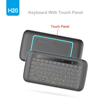 H20 Universalus Mini Apšvietimas Touchpad Klaviatūra, Belaidžio Oro Pelės Valdikliu
