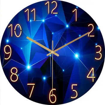 12 Colių Mados Stiklas Kvarcinis Laikrodis Namų Gyvenimo Tylus Tylus Paprastas Laikrodis