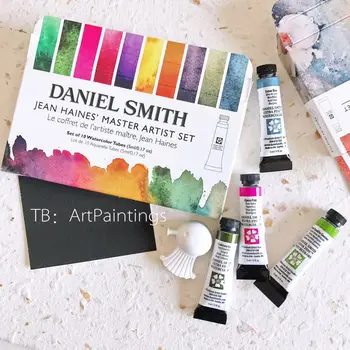 Amerikos originalus Daniel Smith akvarelės dažų rinkinys kietas vamzdis acuarelas menininkas klasės meno reikmenys Mineralinių Alvaro 10 Spalvų