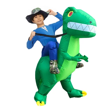 Vaikai Žalias Dinozauras, Helovyno Cosplay Kostiumų Pusę Kūno Vaikščioti T-rex Šaliai Vaidmuo Žaisti Disfraz Kalėdų Šventė Veiklos Suknelė