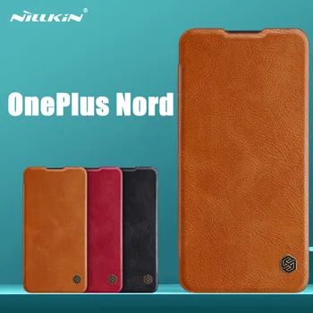 OnePlus Nord Flip Cover Nillkin Čin Prabangus Odinis Knyga 