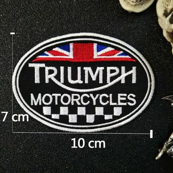 Triumph motociklą Geležies Pleistras Siuvinėtos Aplikacijos, Siuvimo Etiketės punk dviratininkas Pleistrai Drabužių, Lipdukų Drabužių Priedai Ženklelis