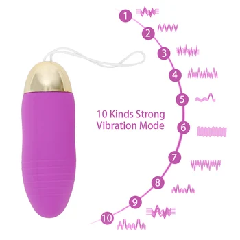 IKOKY Galingas Vibratorius Kulka Nuotolinio Valdymo Vibruojantis Kiaušinis Klitorio Stimuliatorius 10 Greitis G-Spot Massager Sekso Žaislai Moterims