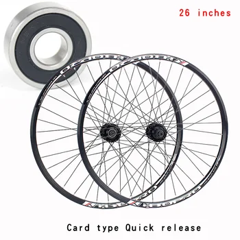 Kalnų dviratis 26 colių diskiniai stabdžiai varantys nustatyti 100-135mm Guolių Peilin Diskiniai stabdžiai gėlių būgno dviračio rato rinkinys