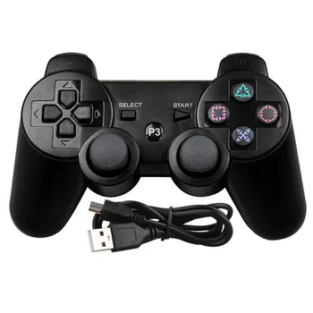 Juoda PS3 Laidinis Kreiptuką USB Laidinio Gamepad Playstation 3 Dualshock Joypad PS3 Valdiklis