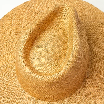 Nauja pavasario vasaros Modernus, stilingas Dažytos, natūralios žolės Džiazo šiaudų skrybėlę lauko paplūdimio turizmo moteris, mergina
