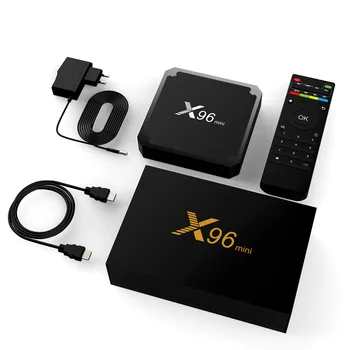 X96 mini tv box 2gb 16 amlogic s905w smart android tv box 7.1 2.4 g bevielio wifi 4k hd x96mini media player 