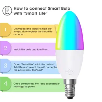 E14 E27 B22 E26 Smart WiFi LED Lemputė Alexa 