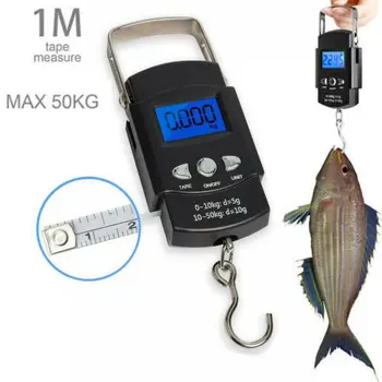 Nešiojamas LCD Elektroninių Skaitmeninių Masto Kelionės Žuvų Kablys Su 1 Metrą Juostos Priemonė Bagažo Buitinių Elektroninių Žvejybos Įrankiai 2020 m.
