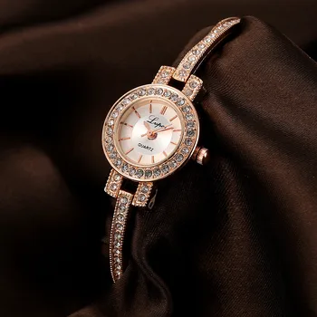 Mados Ponios moterų laikrodžiai rose gold prabanga Unisex Nerūdijančio Plieno, Kvarcas, kalnų krištolas Riešo Žiūrėti laikrodis relogios masculino F70