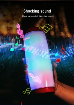 Nešiojamą belaidį bluetooth garsiakalbį TG157 LED melodiją, šviesos, muzikos centras stereo vandeniui lauko žemų dažnių garsiakalbis Soundbar FM TF kortelė