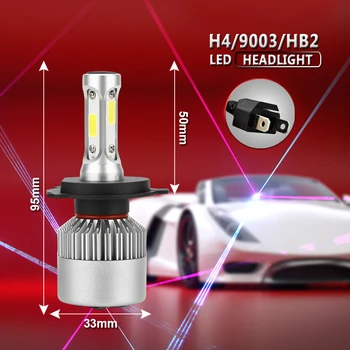 2x H4 Automobilių Žibintų LED H7 6500K 8000LM Lemputė H8, H11 H1 H3 9005 9006 880 881 Auto Rūko žibintai priekinių žibintų aukšto pluošto artimąsias šviesos