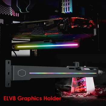ELV8 LED GPU Turėtojas ARGB LED Vertikalus Grafikos Kortelės Laikiklis Naudojamos RGB Paramos Reguliuojamas Ilgis Aukštis 3 Pin