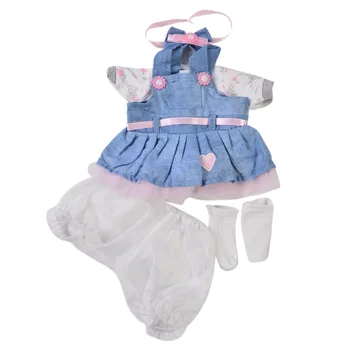 Daug įvairių stilių 40-48CM lėlės suknelė reborn baby lėlės drabužiai aukštos kokybės suknelė visos medvilnės drabužius