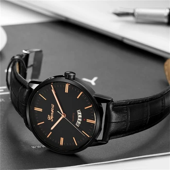 2020 naujas prabangus vyrų laikrodžiai mados automaticos datos žiūrėti vyrams, atsitiktinis juodos odos laikrodis mens armijos sporto relojes hombre