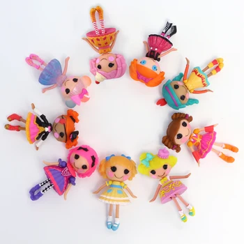 Didmeninė 4pcs/daug 3inch Lalaloopsy lėlės priedai Mini Lėlės Mergaitės Žaislas Žaisti Namus, Kiekvienas Unikalus