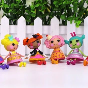 Didmeninė 4pcs/daug 3inch Lalaloopsy lėlės priedai Mini Lėlės Mergaitės Žaislas Žaisti Namus, Kiekvienas Unikalus