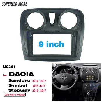 2 Din 9 Colių Automobilinis Radijo Fascias už Dacia Sandero Simbolis Stepway M+ prietaisų Skydelio Rėmas Diegimo DVD Gps Mp5 Multimedia Player