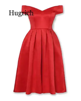 2020 Metų Vasaros Moterims, Elegantiškas, Seksualus, Raudona Midi Suknelė Moterų Pagrindinis-Line Suknelė Brangioji Kaklo Išjungti Peties Plisuotos Šalis Suknelė