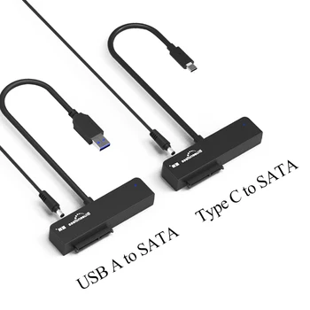 USB į SATA Tipo C SATA HDD skaitytuvas su OTG funkcija tinka 2 5