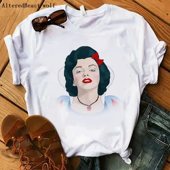 2019 moterys naujas vasaros atsitiktinis marškinėliai Marilyn Monroe spausdinti moterų marškinėliai moterims topai trumpas rankovės O-kaklo plus size 