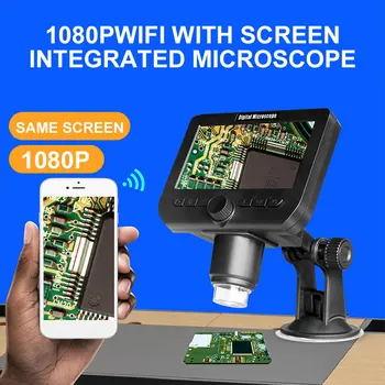 1080P 1000X Skaitmeninis Elektroninis Mikroskopas 4.3 colių HD LCD Ekranas Nešiojamas Skaitmeninis Mikroskopas Didinamojo stiklo Remontas Litavimo Įrankis