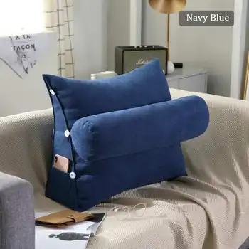 Reguliuojamas komfortą Flanelė pleišto lovos pagalvę didelis didelis sofa-lova, naktiniai staleliai, paramos pagalvės atlošas atgal poilsio skausmo pagalvė