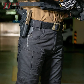 77City Žudikas SWAT IX8 Tactical Kelnes Vyrams Karinės Vandeniui atsparus dilimui Poilsiu Krovinių Miesto Armijos Multi-pocket Mens Kelnės