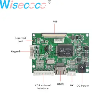 Wisecoco 3.5 colių JT035IPS02-V0 LCD Mudule Ekranas, aukštos rezoliucijos 640x480 IPS 400nits RGB VGA, HDMI, AV-vairuotojo lenta