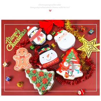 Kalėdinė dekoracija lauke slapukas alavo alavuotoji skarda dovanų dėžutės naujųjų metų dovana vaikui saldainių pakuotės, dėžutės sausainių saugojimo dėžutė