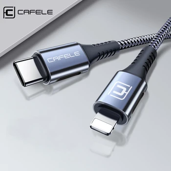 Cafele 18W PD Kabelis USB C Tipo, kad Žaibas Greitas Įkroviklis iPhone 11 Pro USB-C Tipo Kabelio 